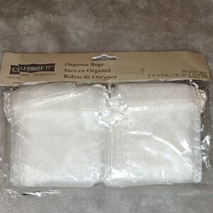 Celebrate It 50 Sheer White Organza Gift Bags